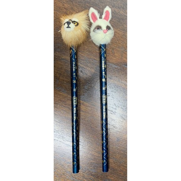 Vintage Pencils w/Toppers lot of 11 Russ Three Star Swallow Troll Animals NEW - Picture 8 of 14